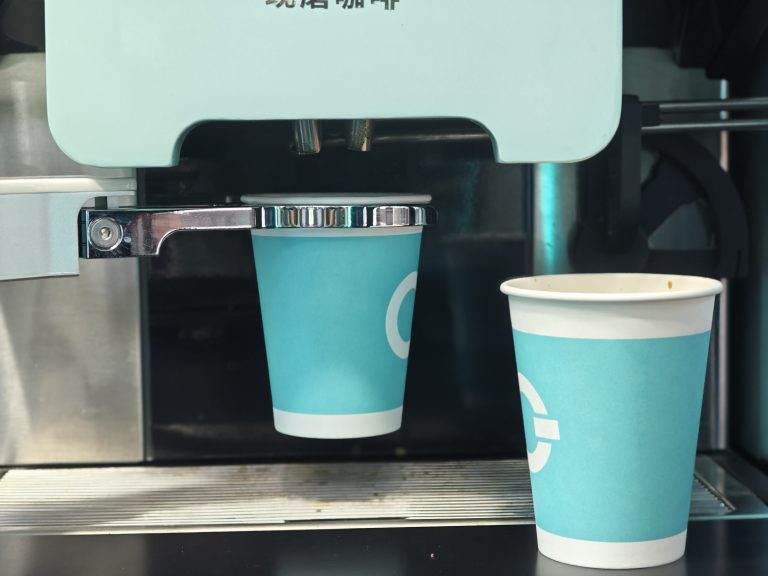 COFE+ Indoor Kiosk — cup detail